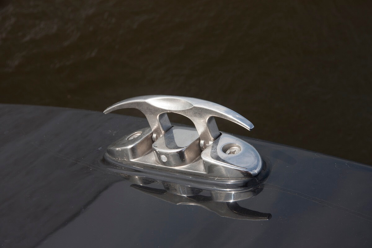 Folding stainless steel mooring cleats, 6 pcs